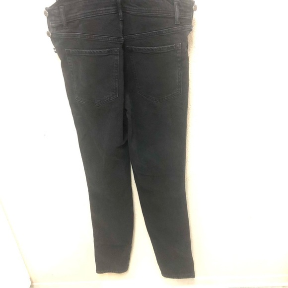 NWT Old Navy SIZE 6 TALL Distressed Festival Farmers Black Women’s Jean Overalls - Picture 11 of 15